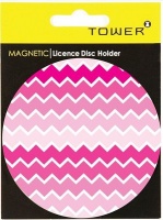 Tower Magnetic License Disc Holder - Pink Pattern Photo