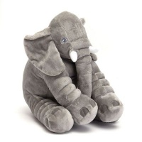 Unbranded Stuffed Elephant Plush Pillow - Grey Photo