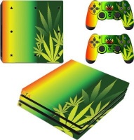 SKIN-NIT Decal Skin For PS4 Pro: Rasta Weed Photo