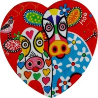 Maxwell Williams Maxwell and Williams Love Hearts Coaster - Happy Moo Day Photo
