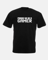JuiceBubble Proud To Be A Gamer Mens Black T-Shirt Photo