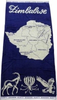 Bunty Map of Zimbabwe Beach Towel Photo