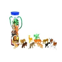 Ideal Toy Wild Animal Set in Tube Photo