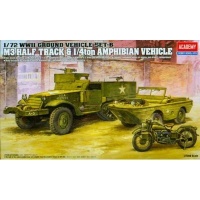 Academy Ground Vehicle Series 6: M3 Half Track and 1/4ton Amphibian Vehicle Model Kit Photo