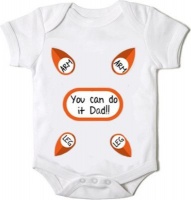 Just Kidding You can do it Dad!! Short Sleeve Onesie - White Photo
