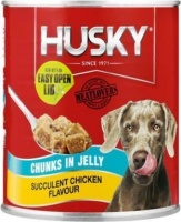 Husky Chunks in Jelly - Succulent Chicken Flavour Tinned Dog Food Photo