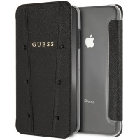 Guess - Flip Case With Transparent Back iPhone XS MAX Black Photo