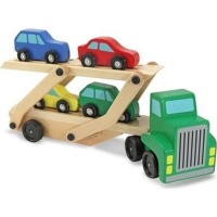 Playful Panda Wooden Toy Truck and Cars Set Photo
