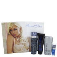 Paris Hilton Gift Set - 3.4 oz Eau de Toilette 3 oz Body Wash 2.75 oz Deodorant Stick .25 Mini - Parallel Import Photo