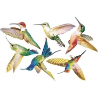 Meister Trading Meister Anti-Collision Window Decals - Hummingbirds - Sticks with static Photo