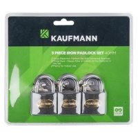 Kaufmann Lock Set Steel 3 Piece Bulk Pack of 2 Photo