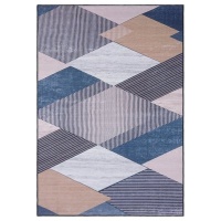 Carpet City Factory Shop Carbon Diamond Blaze Polyester Print Rug Photo