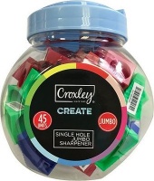Croxley Create 1 Hole Jumbo Sharpeners - Assorted Colours Photo