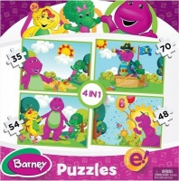 Grafix Barney 4-in-1 Jigsaw Puzzle Photo