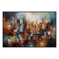 Fancy Artwork Canvas Wall Art :Through Bold Brushstrokes Intersecting Lines - Photo