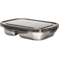 Erin Microwave Safe - 900ml 2-division bento Stainless Steel food container Photo