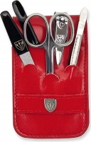 Kellermann 3 Swords Manicure Set Extra Fine Red Case 58831 F N 5 Piece Photo