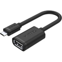UNITEK Y-C438GBK USB cable 0.2 m 2.0 Micro-USB B A Black USB2.0 Micro-B to USB-A OTG Cable Photo