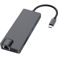 Tuff Luv Tuff-Luv USB-C DOCK 8-in-1 Type-C to HDMI|VGA|PD|USB3.0|USB2|SD/TF|RJ45 Port Photo