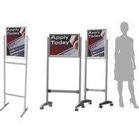 Parrot Stand Poster Frame - Castors Double Sided Photo
