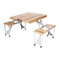 Eco Firwood Folding Picnic Table and Chairs Photo