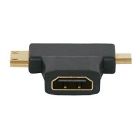 Ultralink Ultra Link HDMI Female To Mini HDMI Micro HDMI Adapter - Black UL-AF2N1 Photo