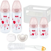Nuk First Choice 4 Bottle Starter Pack with Temperature Control - Tulip Photo