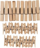 Dala Assorted 25/45mm Wooden Pegs - Natural Photo