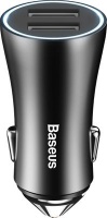 Baseus 2.4A Golden Contactor Dual USB-A Car Charger Photo