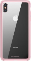 Baseus See-through Glass Case for iPhone X & XS - Pink Photo