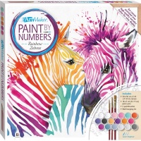 Hinkler Books ArtMaker Paint By Numbers: Rainbow Zebras - Photo
