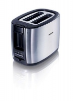 Philips - 2 Slot 2 Function Brushed Metal Toaster - Silver Photo