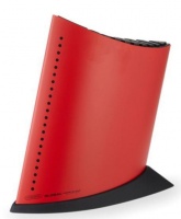 Global - 5 Piece Knife Block - Red With Black Dots Photo