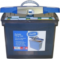 Bantex: Portable Suspension Polypropylene File Box - Cobalt Blue Photo