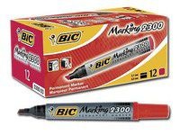 BIC 2300 Permanent Marker Chisel Point - Red Photo