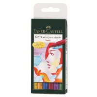 Faber-Castell PITT Artist Pens - Basic Assorted With Brush Tip Photo