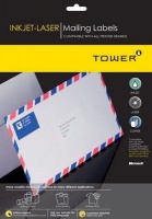 Tower W110 Mailing Inkjet-Laser Labels - Pack of 25 Sheets Photo