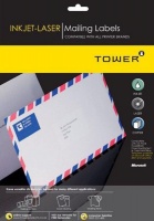 Tower W108 Mailing Inkjet-Laser Labels - Box of 100 Sheets Photo