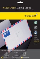 Tower W101 Multi Purpose Inkjet-Laser Labels - Box of 1000 Sheets Photo