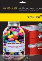 Tower W105 Multi Purpose Inkjet-Laser Labels - Box of 1000 Sheets Photo