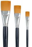 Dala 759 Flat Taklon Paint Brush - Set of 3 Brushes Photo