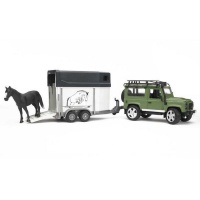 Bruder Land Rover Defender Station Wagon with Trailer & Horse Photo