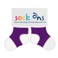 Sock Ons - Bright Purple Baby Socks - Photo