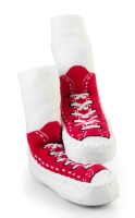 Mocc Ons - Slipper Socks Red Sneaker Photo