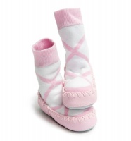 Mocc Ons - Slipper Socks Ballerina Pink Sneaker Photo