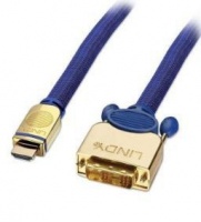 Lindy DVI Male to HDMI Male Cable High Quality Gold - 5m Photo