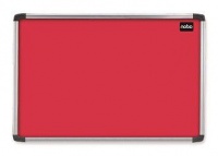 Nobo Elipse Notice Board - Aluminium Frame - Red Photo