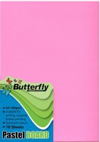 Butterfly A4 Pastel Board 10s - Pink Photo