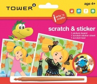 Tower Kids Scratch & Sticker - Girl Photo