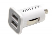 Whizzy Double USB Car Charger - White Photo